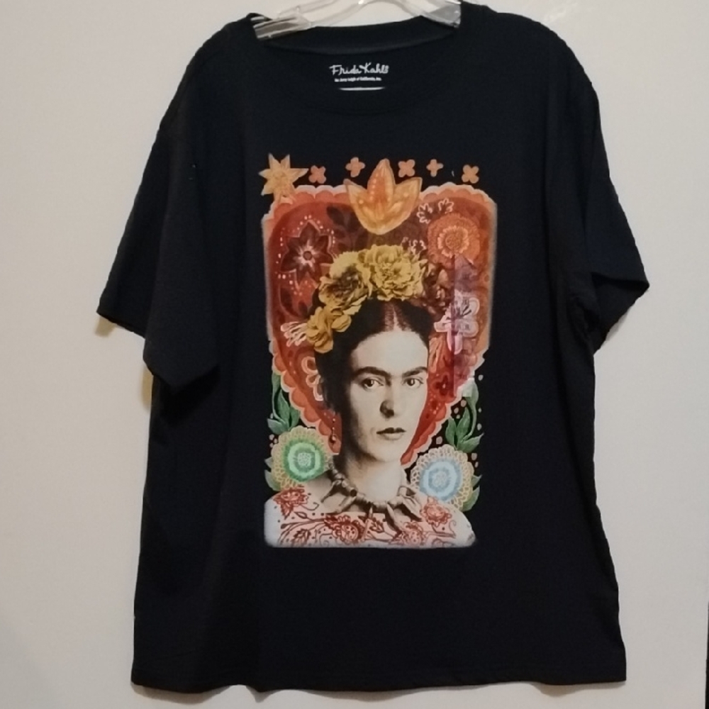 Frida Kahlo By Jerry Leigh CA, Graphic Portrait T-Shirt XXL 60%Cotton 40%Polyest